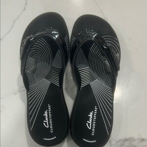 Clarks New Women's Black Cloudsteppers‎ Sandals. Size 11